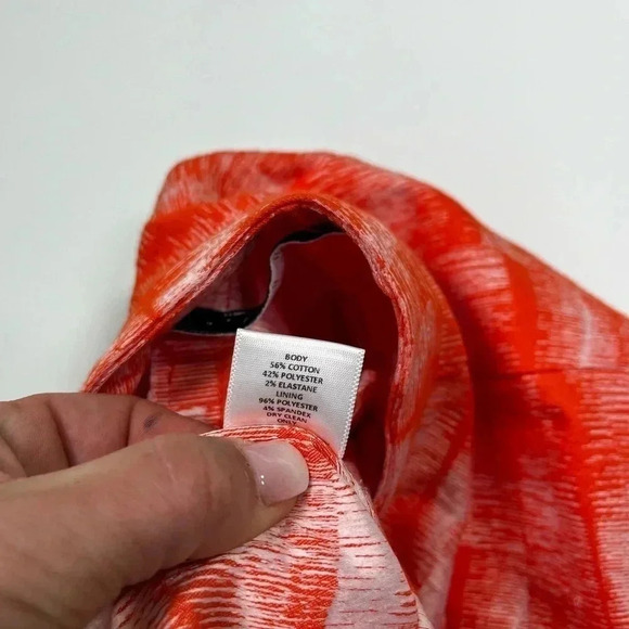 Hunter Bell Pants Orange Red White Paint Brush Ankle Cropped Slacks Size 4 - Picture 7 of 12